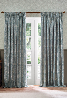 Marigold Pencil Pleat, Indigo - Ready Made Curtains